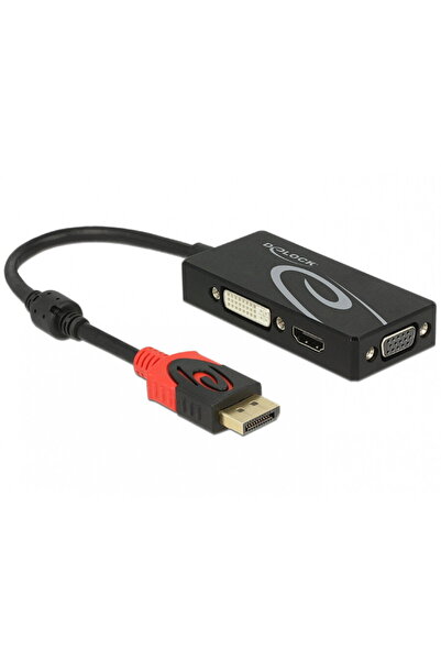 DELOCK Adaptor Displayport 1.2 la VGA / HDMI / DVI 4K Pasiv T-M, 62902