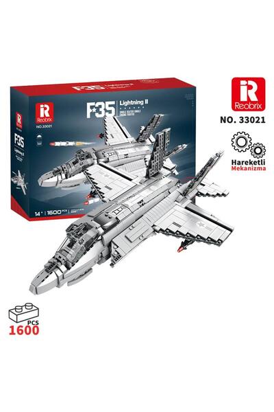REOBRIX 33021 F-35 Lightning II Fighter Jet Uçak Yaratıcı Yapı Blok Seti Buil...