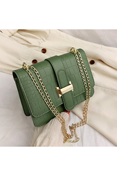Markasız ucuz A.L. Fashion Women's Bag, Elegant, Ecological Leather, Green