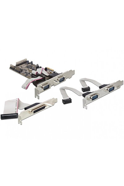 DELOCK PCI Express 4 x Serial RS232 + 1 x paralel DB25, 89177