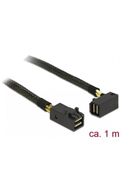 DELOCK Mini SAS HD SFF-8643 to Mini SAS HD SFF-8643 cable 90 degree angle 1m,...
