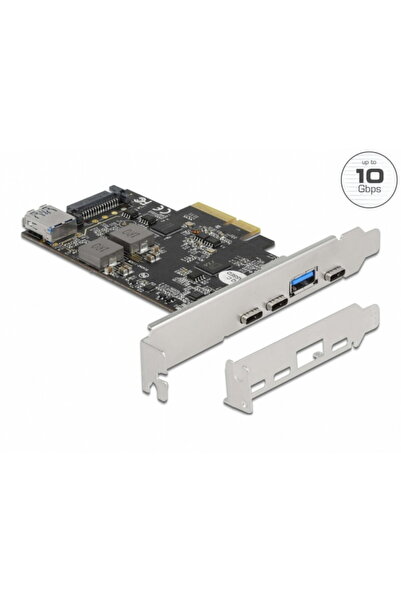 DELOCK PCI Express cu 3 x USB 3.2 Gen 2-C + 2 x USB-A LPFF, 90060
