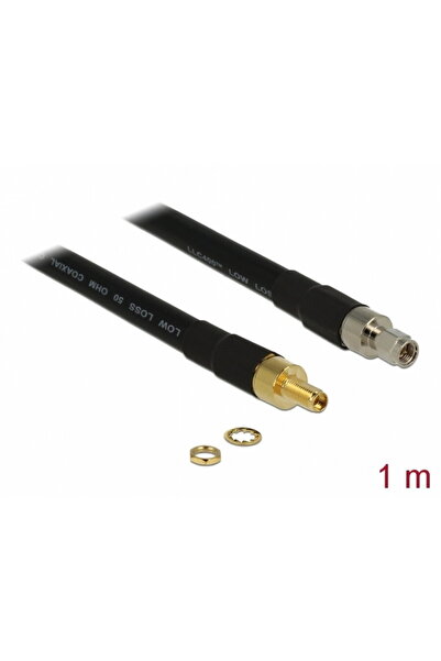DELOCK Cablu antena SMA plug la SMA jack CFD400 LLC400 1m low loss, 13005