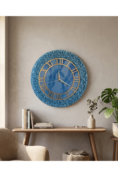 Af epoxyart Duvar Saati - 35CM - Modern Dekoratif Duvar Saati - Epoksi Duvar ...