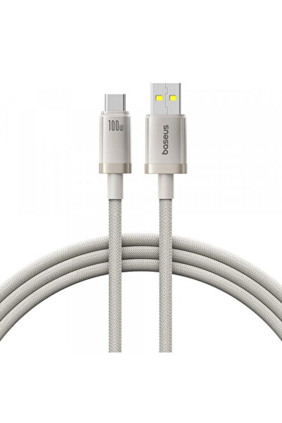 Baseus USB-A - USB-C Titanium Data and Charging Cable, 100W, 1m, Silver P1037...