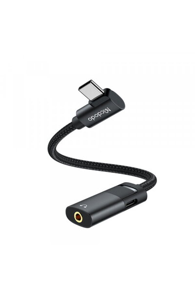 Mcdodo Adaptor audio USB-C - USB-C / 3.5mm CA-1880, Negru