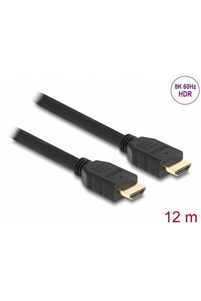 DELOCK Cablu HDMI de mare viteză 48Gbps 8K60Hz/4K120Hz T-T 12m, 82007