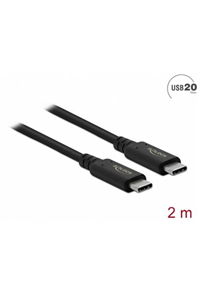 DELOCK Cablu USB-C 4 (Gen 2x2) 4K60Hz/PD 100W T-T 2m, 86980
