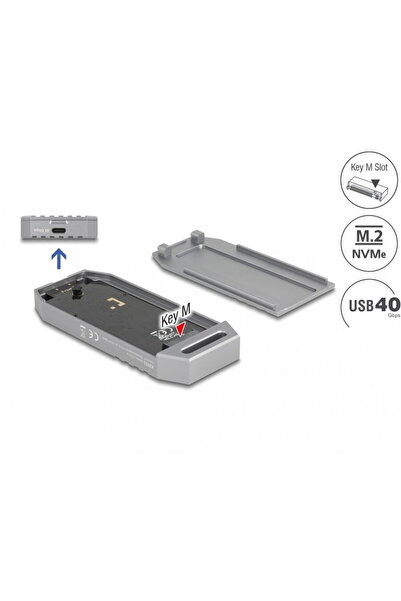 DELOCK Rack extern USB4 type C la M.2 NVMe SSD tool free, 42033