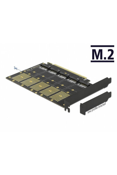 DELOCK PCI Express la 5 x M.2 Key B / 5 x SATA interne, 90435