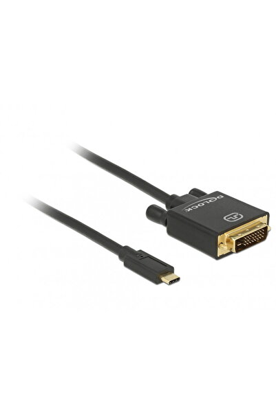 DELOCK Cablu USB-C la DVI 24+1 male (DP Alt Mode) 4K 30 Hz 2m Negru, 85321