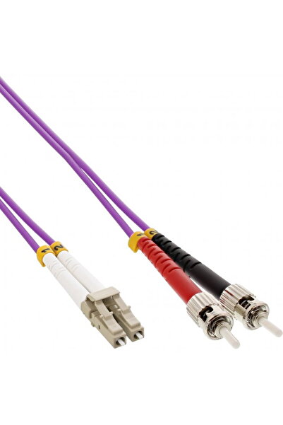 In-Line Cablu fibra optica Duplex Multimode LC-ST LSOH OM4 25m, InLine IL88518P