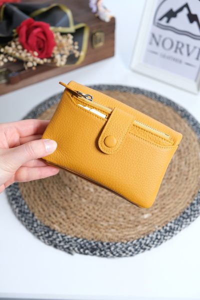 Norvi Leather Women's Genuine Leather Wallet with Card Holder 1355