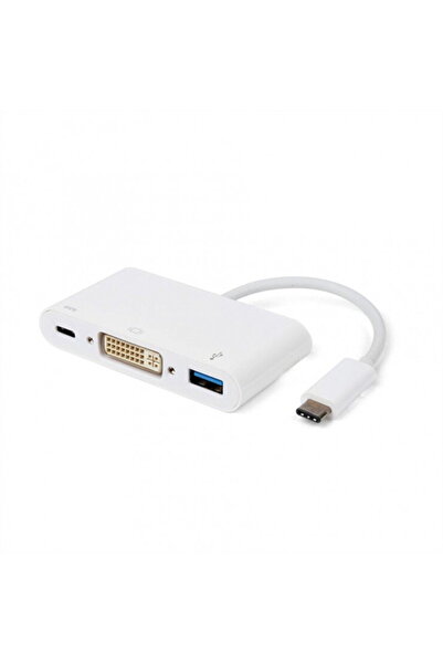 Roline Adaptor USB 3.1 tip C la 1 x DVI, 1 x USB 3.0, 1 x conector alimentare...