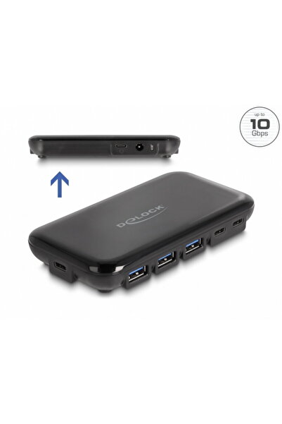 DELOCK HUB USB 3.2 Gen 2 la 4 x USB-A + 3 x USB type C, 64209