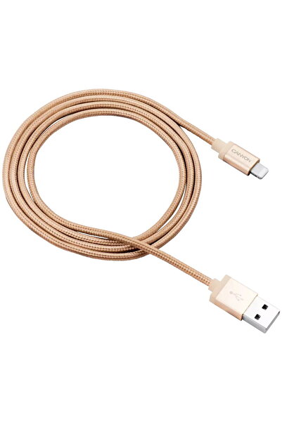 CANYON Lightning MFI data/charging cable, metallic, 1 m, Gold