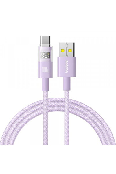 Baseus USB-A - USB-C Display 2 Data and Charging Cable, 100W, 2m, Purple P103...