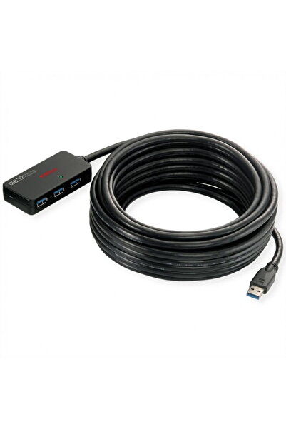 Roline Cablu prelungitor activ USB 3.2 Gen1-A la 4 x USB-A T-M 10m, 12.04.1098