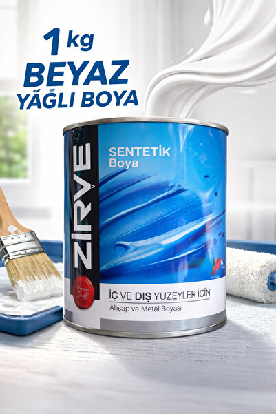 akatsuki Sentetik Yağlı Boya Beyaz 1 Kg Ahşap ve Metal Boyası