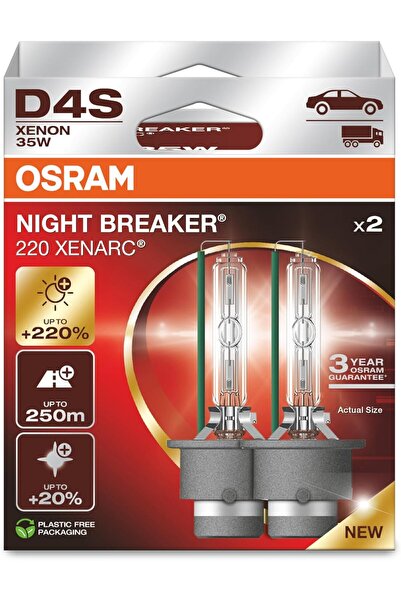 Osram زينارك نايت بريكر 220، D4S، إضاءة أكثر بنسبة 220%، 66440XN2-2HB
