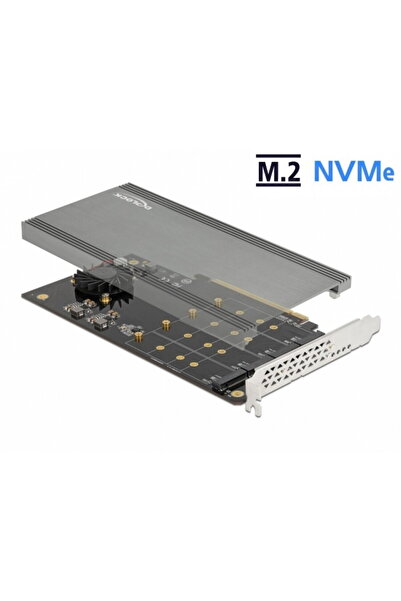 DELOCK PCI Express cu 4 x slot NVMe M.2 interne cu radiator si ventilator - B...