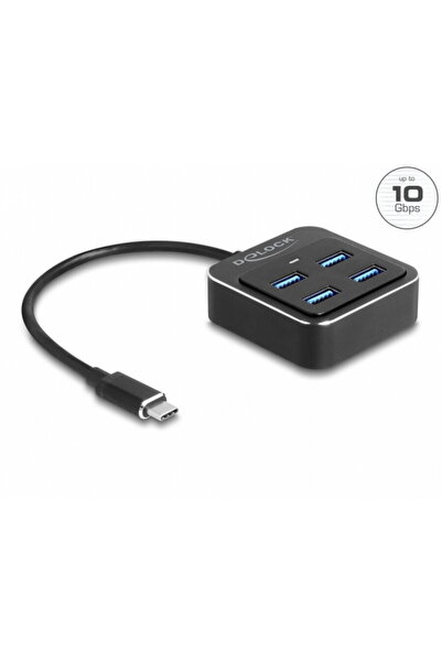 DELOCK Hub USB USB 3.2 Gen2 tip C cu 4 x USB-A, 64191