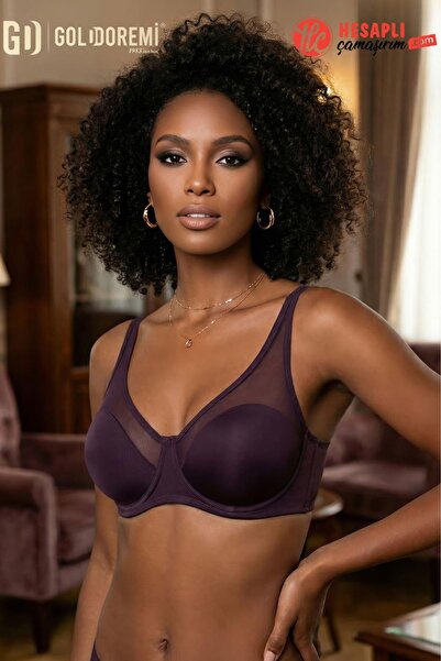 Le Jardin Premium Women's Tulle Underwire Soft Non-Support Gathering Boxed Si...