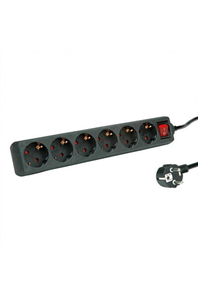 Roline Prelungitor cu 6 prize Schuko 10m si switch ON/OFF, 19.07.1077