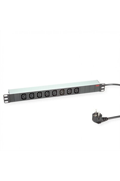 Roline Prelungitor PDU 19 " Schuko la IEC C13 Aluminiu 2m, 19.07.1628