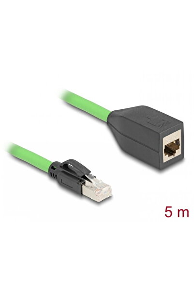DELOCK RJ45 Cat.6A SFTP TPU network extension cable 5m Green for industrial e...