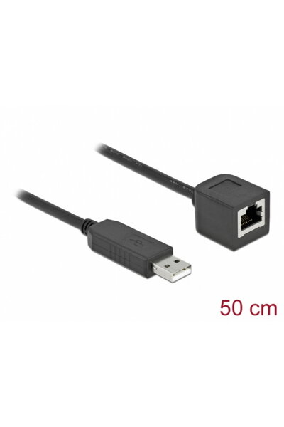 DELOCK Cablu USB la serial RS-232 RJ45 (pentru router Cisco) T-M 0.5m, 64163