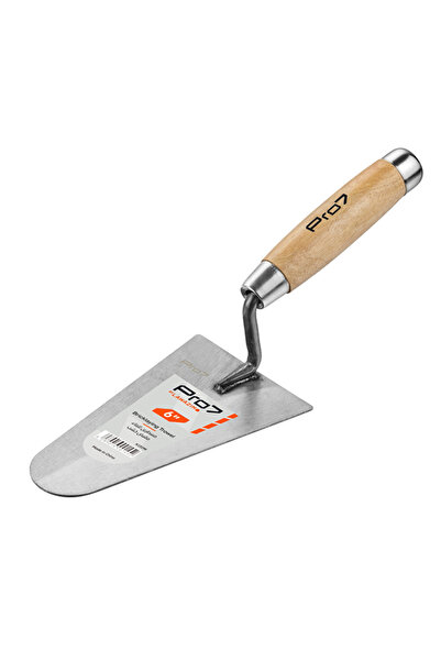 Lawazim مجرفة قياس Pro7 بمقبض خشبي - 6 بوصات - شفرة مثلثة الحواف لبناء الطوب ...