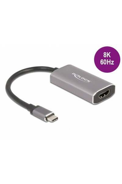 DELOCK Adaptor USB tip C la HDMI (DP Alt Mode) 8K60Hz cu HDR, 62632
