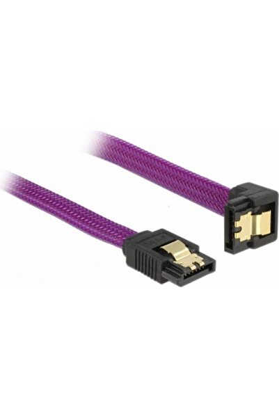 DELOCK Cable SATA 6 Gb/s down/straight metal 50 cm