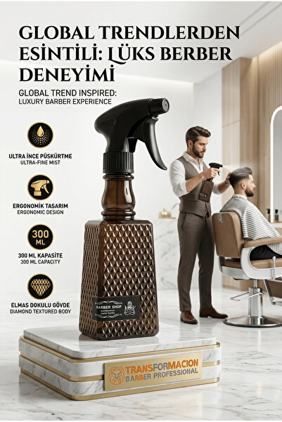 Transformacion Berber Kuaför Su Spreyi Şişesi Profesyonel Saç Fısfısı 300 ML ...