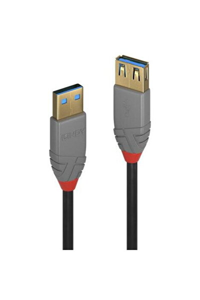 LİNDY Cablu LY-36761, USB 3.1 female - USB 3.1 male, 1m, Black
