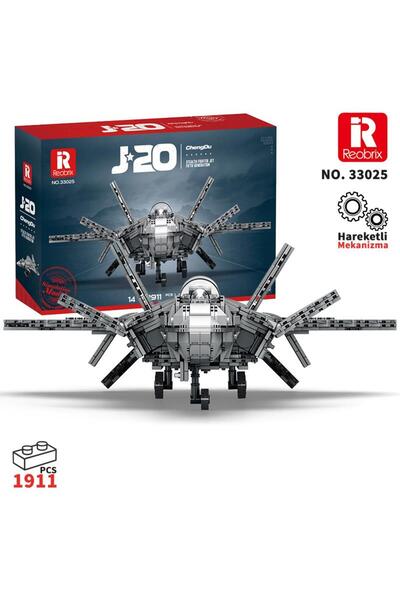 REOBRIX 33025 Chengdu J-20 Jet Uçak Yaratıcı Yapı Blok Seti Building Blocks -...