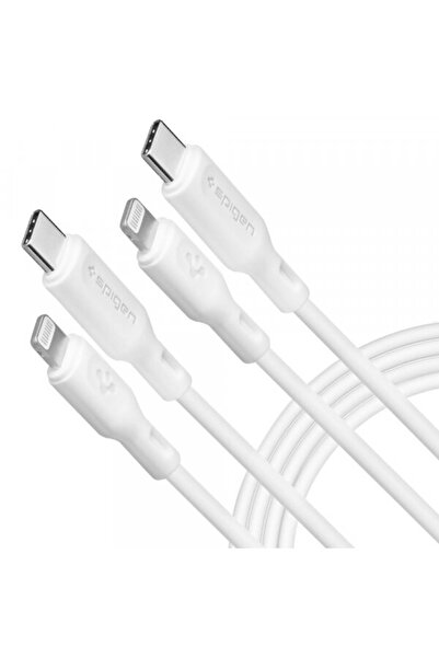 Spigen USB-C - Lightning Durasync Data and Charging Cable, 20W, 1m, White, Se...