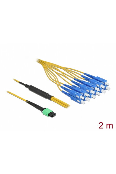 DELOCK Cablu fibra optica MPO la 12 x SC Simplex Single-mode 2m, 84871