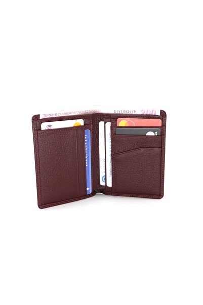 VELOURA LEATHER %100 Hakiki Deri Dikey İnce Model Erkek Cüzdan/Kartlık
