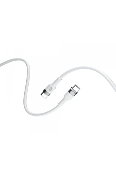 Forever Cablu Date si Incarcare USB-C - USB-C Flexible, 100W, 2m, Alb