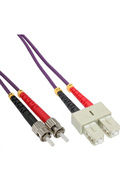 In-Line Cablu fibra optica Duplex Multimode SC-ST LSOH OM4 20m, InLine IL82520P