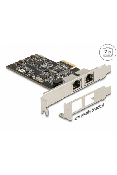 DELOCK PCI Express cu 2 x 2.5 Gigabit LAN RJ45 Intel i225V, 89392