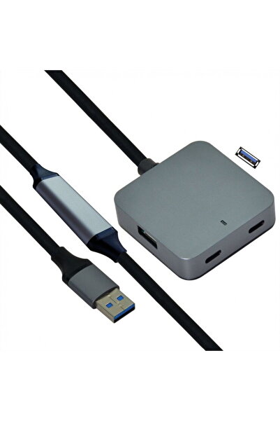 VALUE HUB USB 3.2 Gen1-A cu 2 x USB-A + 2 x USB tip C + cablu 10m, 12.99.1125