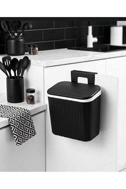 HÜCO BAZAAR Askılı Tırtıklı Çöp Kovası 8 Litre