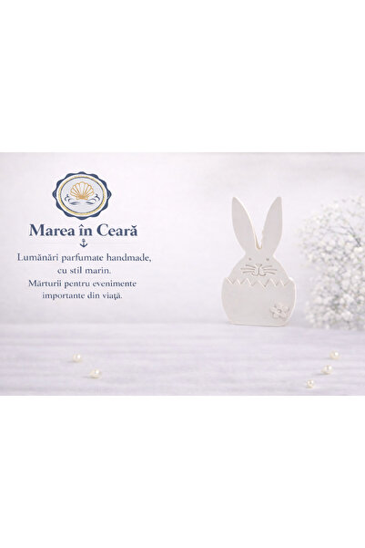 marea in ceara Decorative candle "Egg Bunny" - Handmade testimony