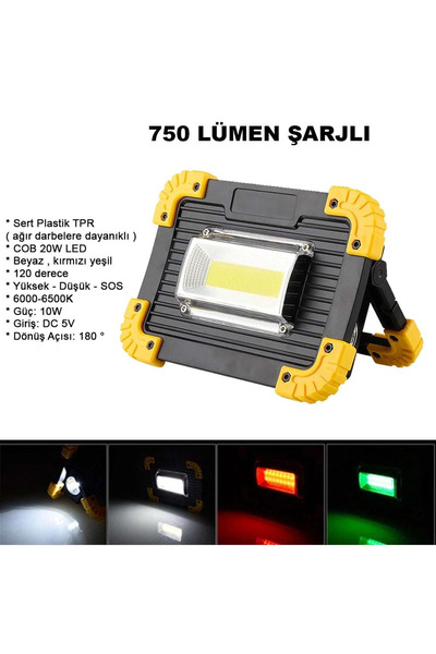 Epilons 750 Lüm Şarjlı Işıldak Wt-330