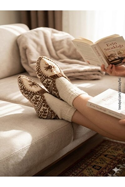 aryam butik Hand Knitted Mother's Handmade Booties / Slippers – Soft, Warm, H...