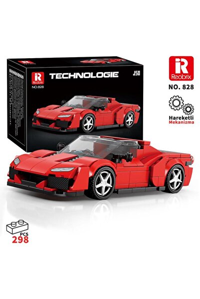 REOBRIX Technic 828 Ferrari J50 Spor Araba Yaratıcı Yapı Blok Seti Building B...