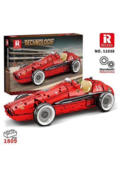 REOBRIX Technic 11038 Ferrari 500 F2 Araba Yaratıcı Yapı Blok Seti Building B...